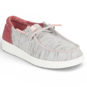 Hey Dude Wendy Youth Jersey In Light Grey Slip On Loafers